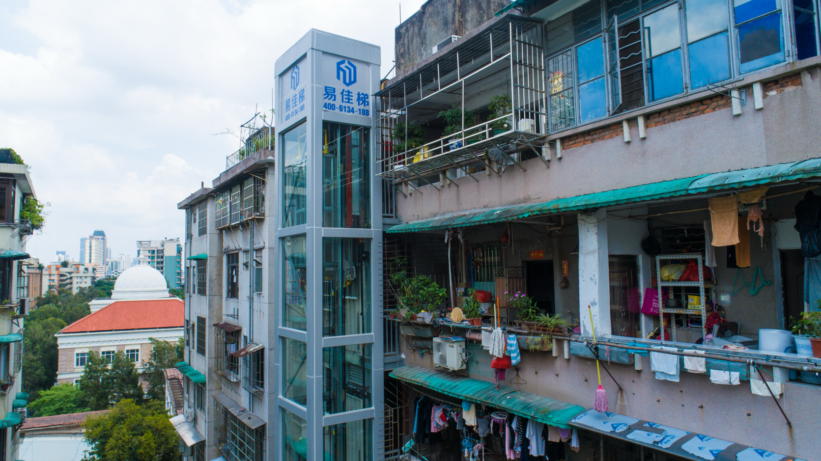 易佳梯廣州新港西路199號(hào)加建案例